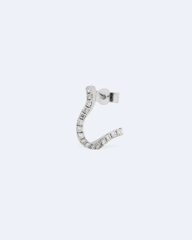 Completedworks The Crush of Water mono boucle or blanc 18ct diamant