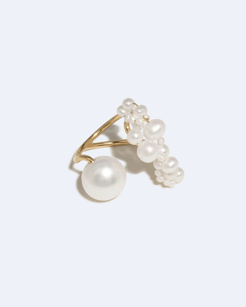 Completedworks Speaking bague perle vermeil taille L