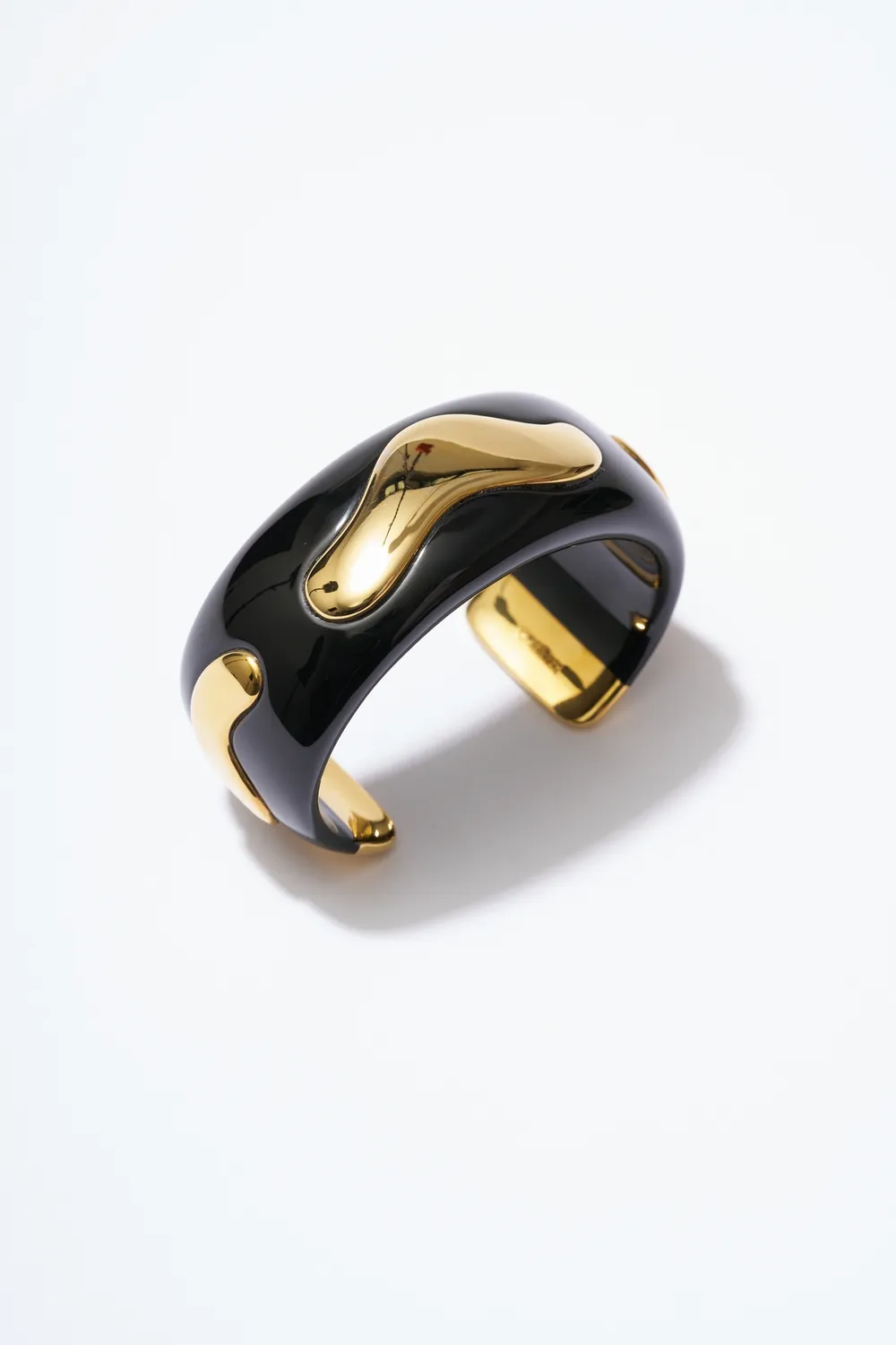 Philippe Ferrandis Vague Dorée Waves manchette résine 3,2 cm