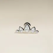 Astrid & Miyu Charm piercing diamant saphir or blanc
