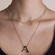 Astrid & Miyu Beaded collier péridot août or massif