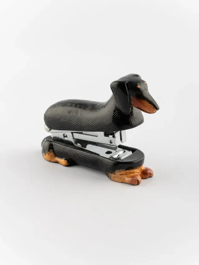 Nach Le Teckel Agrafeuse porcelaine acier agrafes n°10
