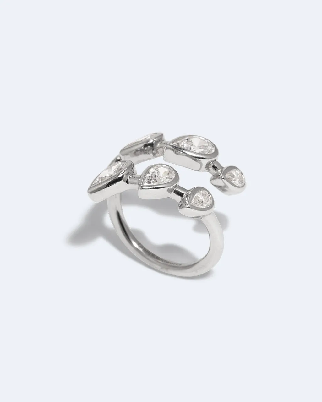 Completedworks Arc bague zirconia argent recyclé