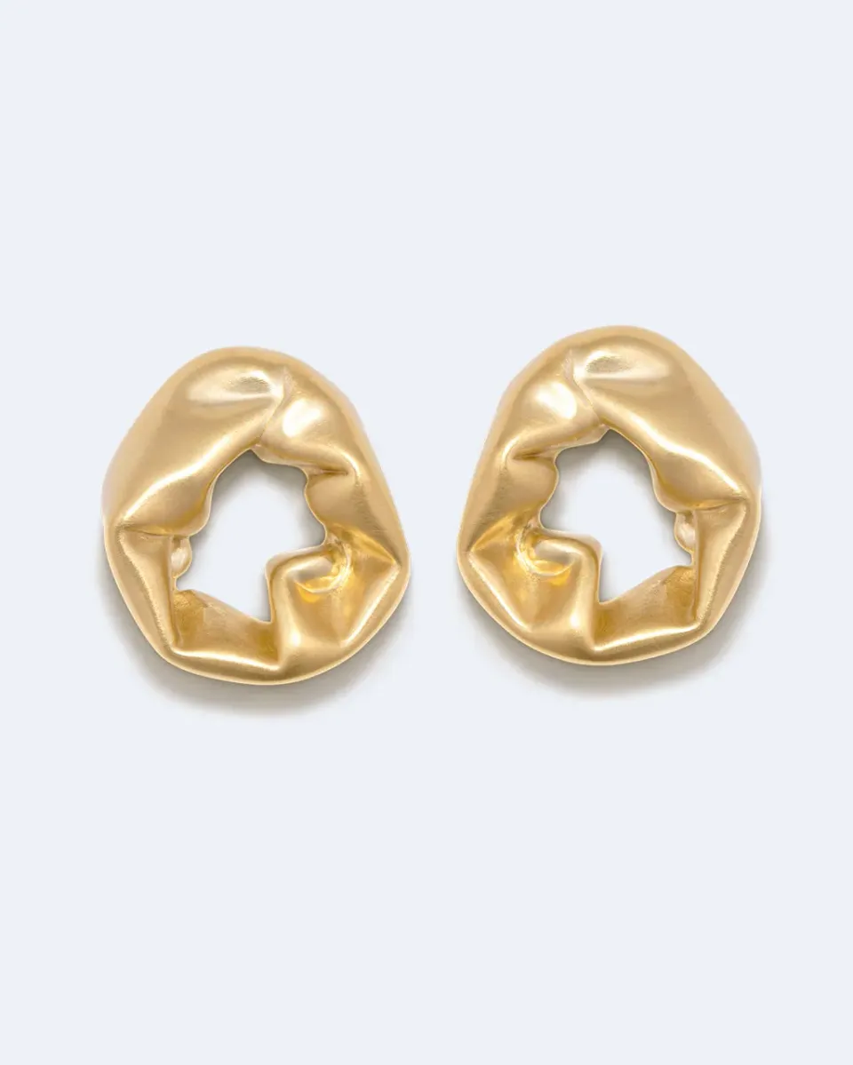 Completedworks Scrunch boucles d'oreilles vermeil or