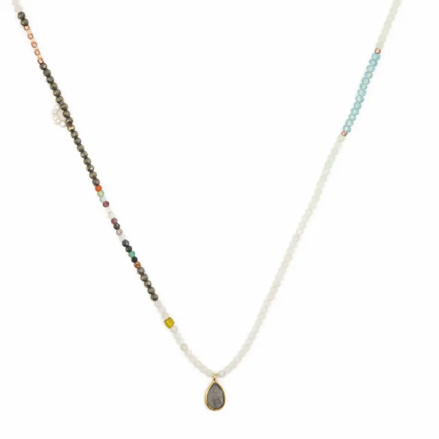 Le Fourbi de Capucine MUL13 collier bracelet 5 rangs préhnite