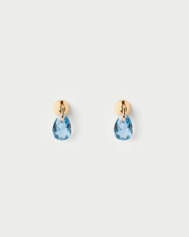 PDPAOLA Blue Lily mono boucle bleue zircone
