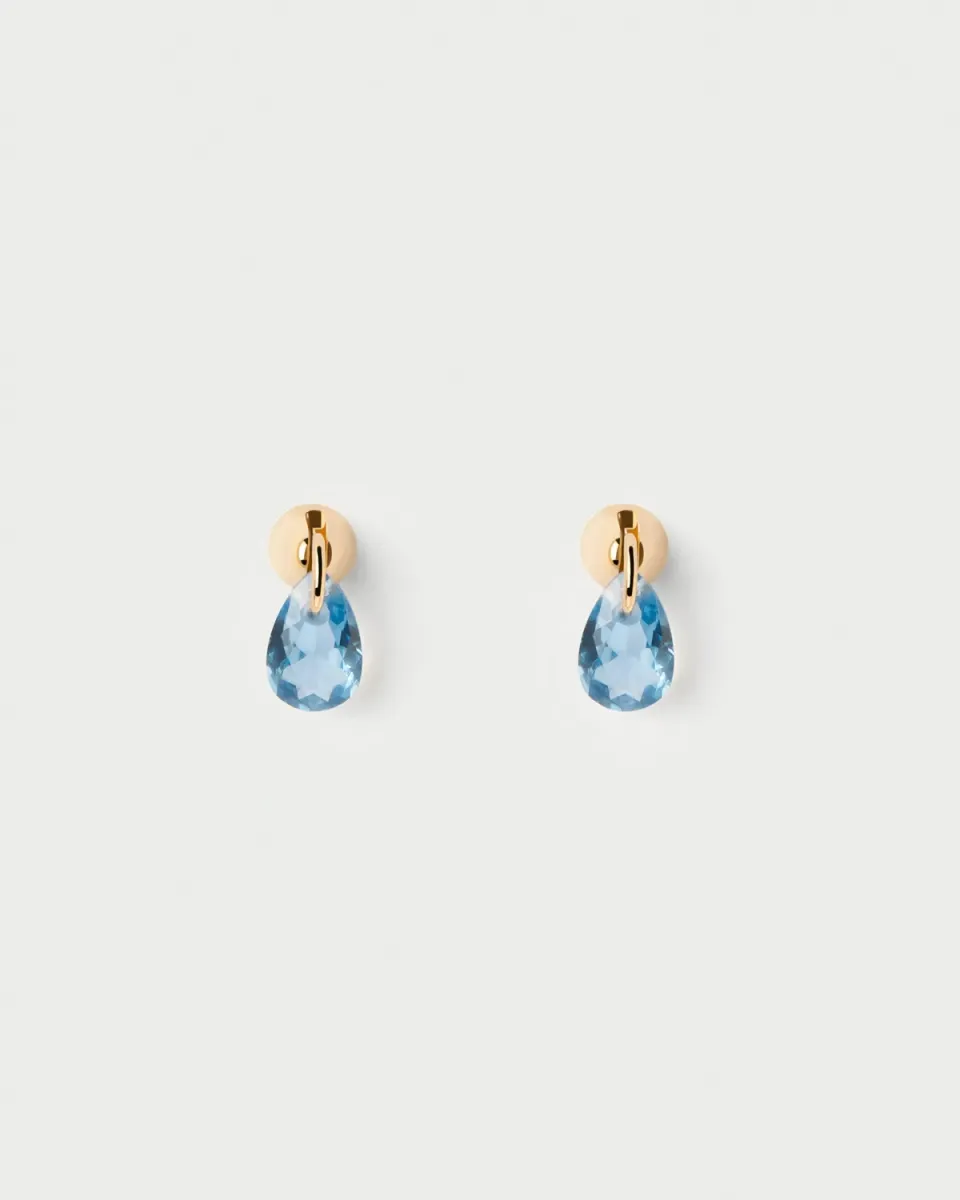 PDPAOLA Blue Lily mono boucle bleue zircone