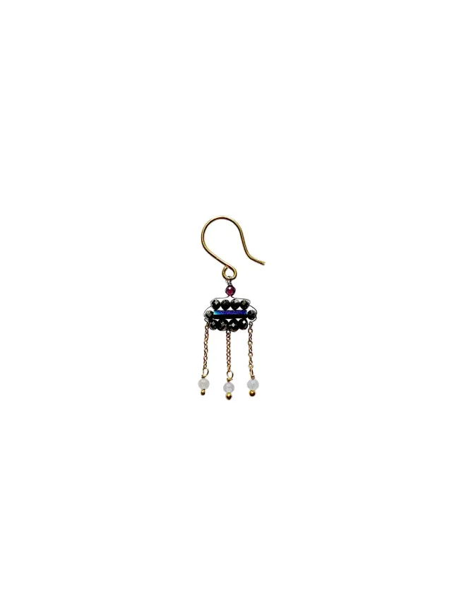 Le Fourbi de Capucine FDC203 boucles grenat pyrite