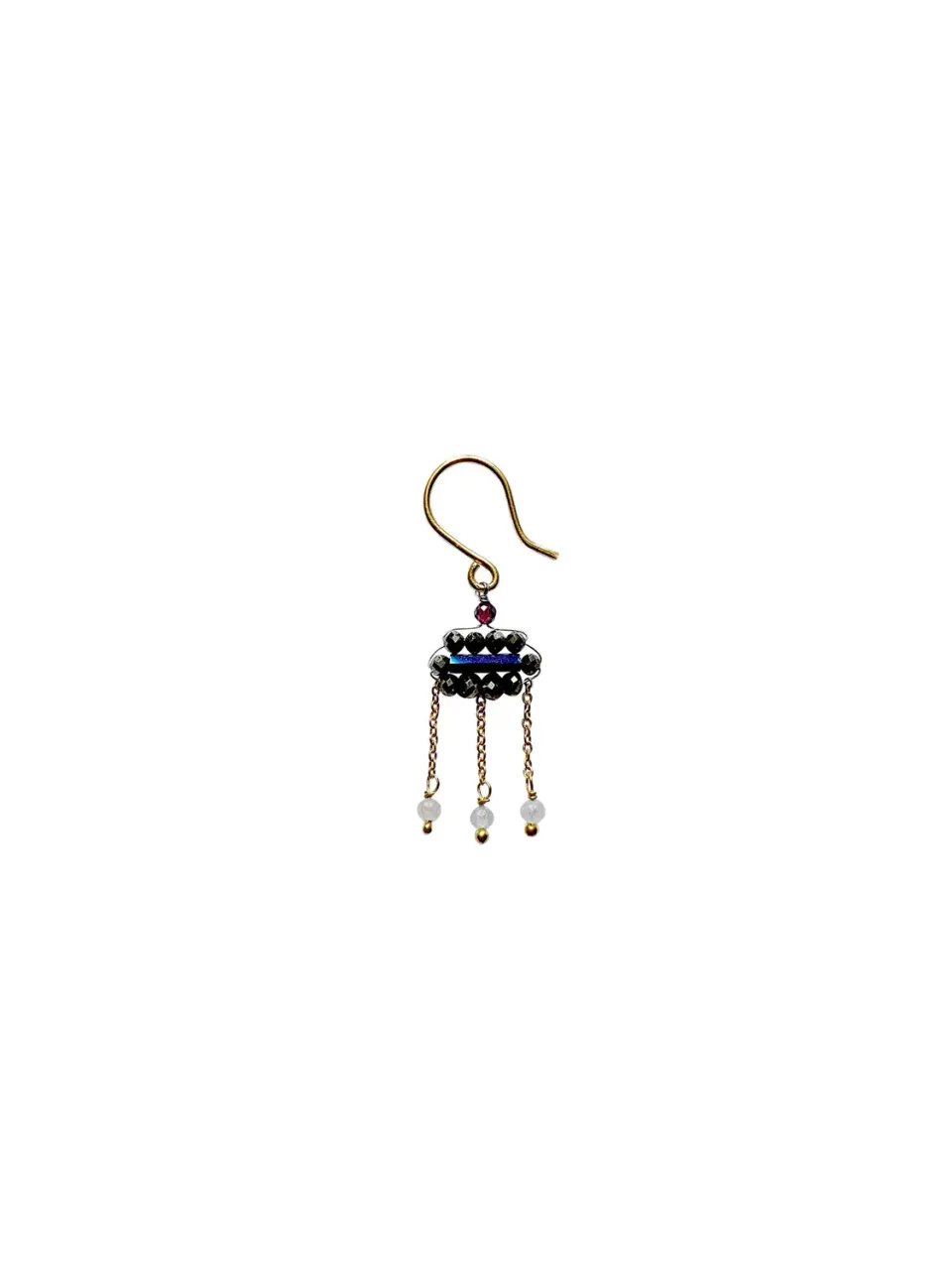Le Fourbi de Capucine FDC203 boucles grenat pyrite