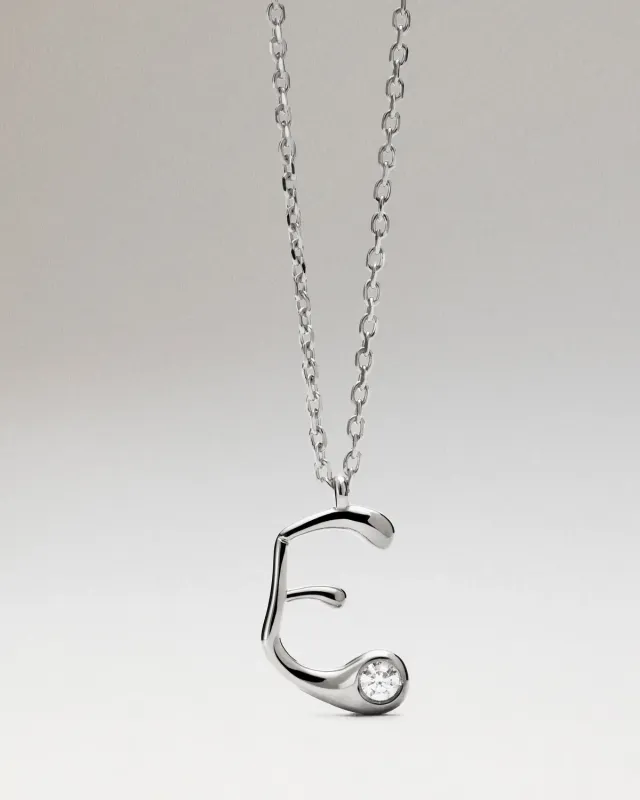 PDPAOLA Letters Initial E collier argent lettre E