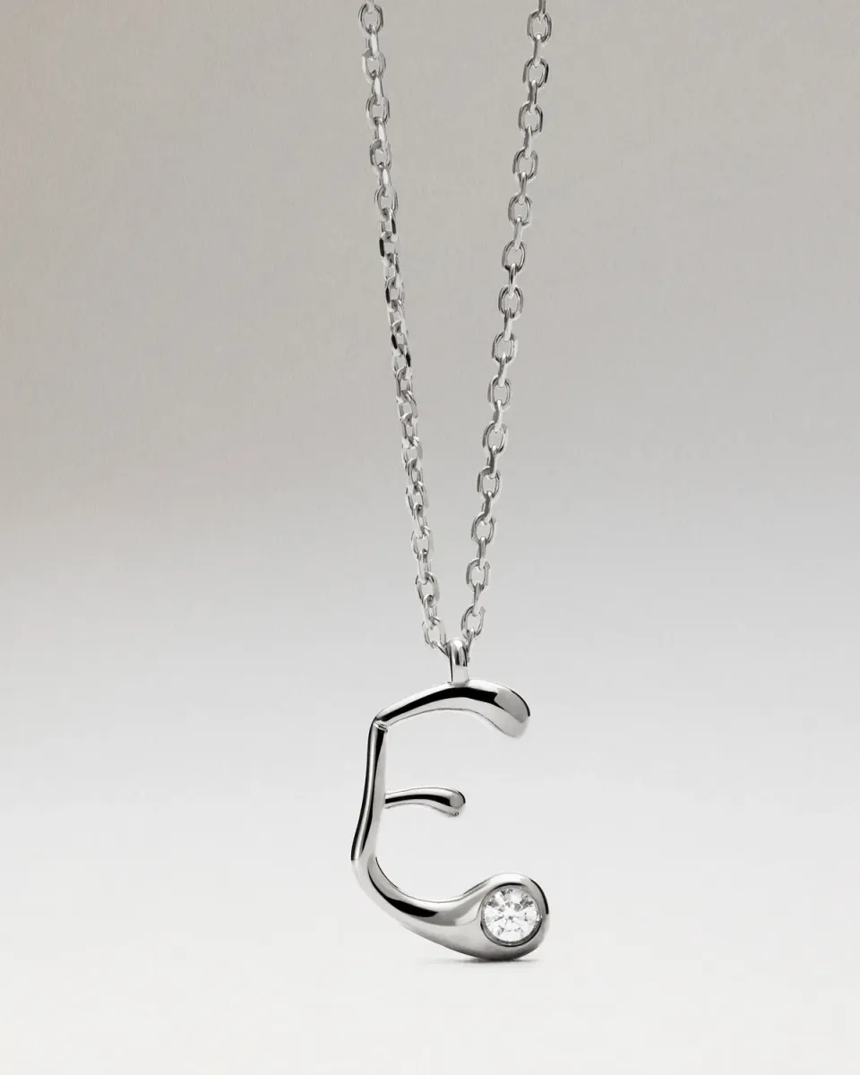 PDPAOLA Letters Initial E collier argent lettre E