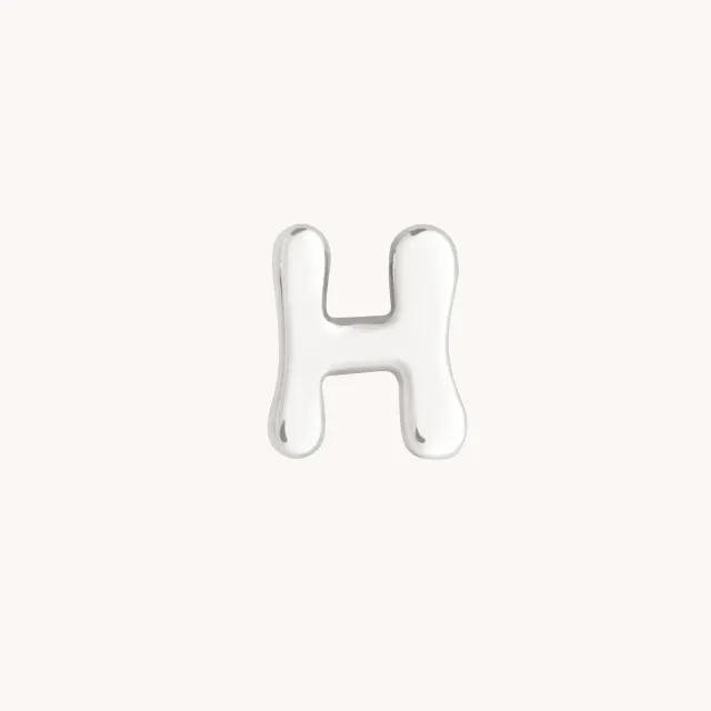 Astrid & Miyu H Initial Click charm or blanc lettre H