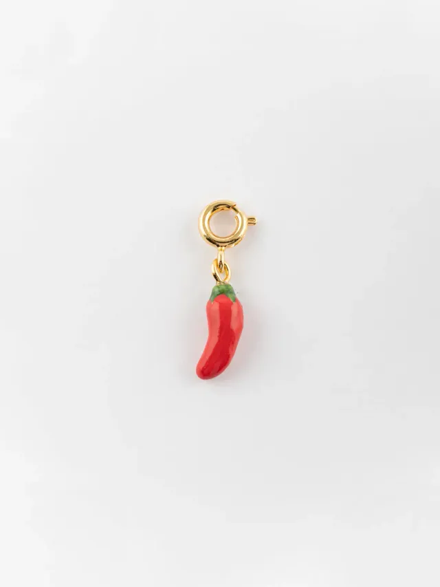 Nach Bijoux Lucky you piment charm porcelaine doré 2,2 cm