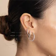 Astrid & Miyu Essential Crystal Small Hoops boucles argent strass