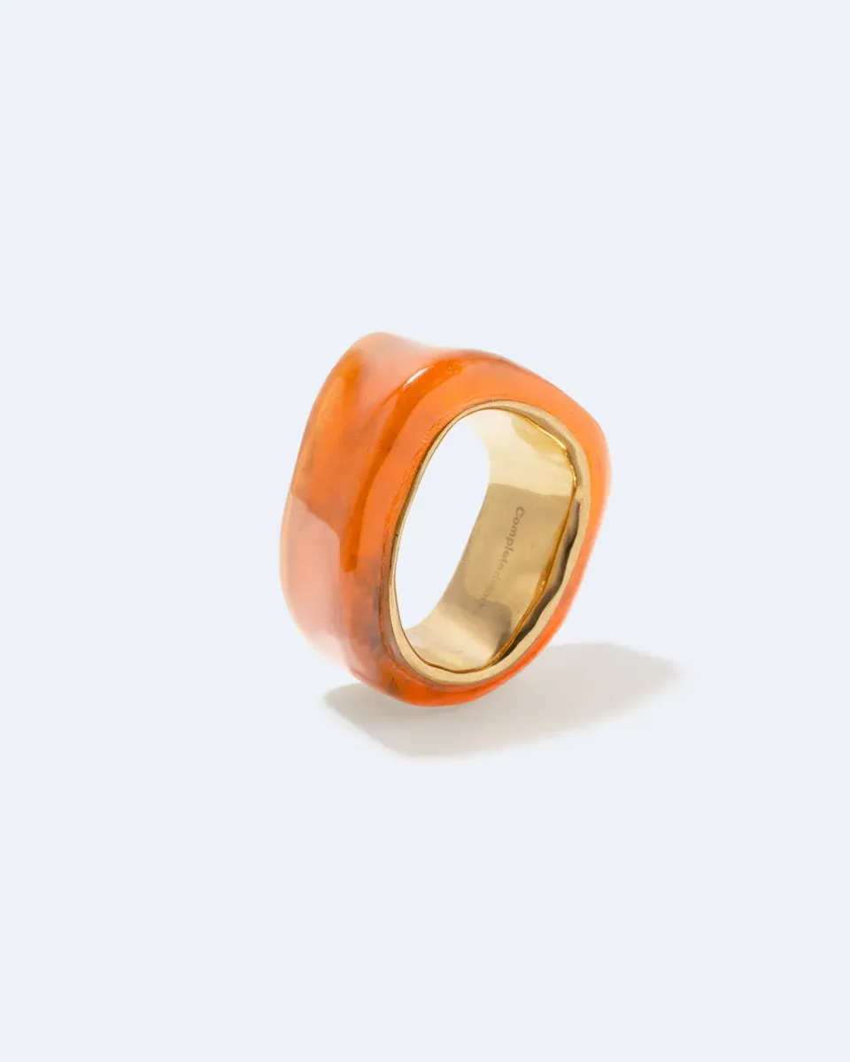 Completedworks Virtuous Circle bague chevalière orange