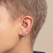 Astrid & Miyu Cluster Topaz Rook Hoop piercing or blanc