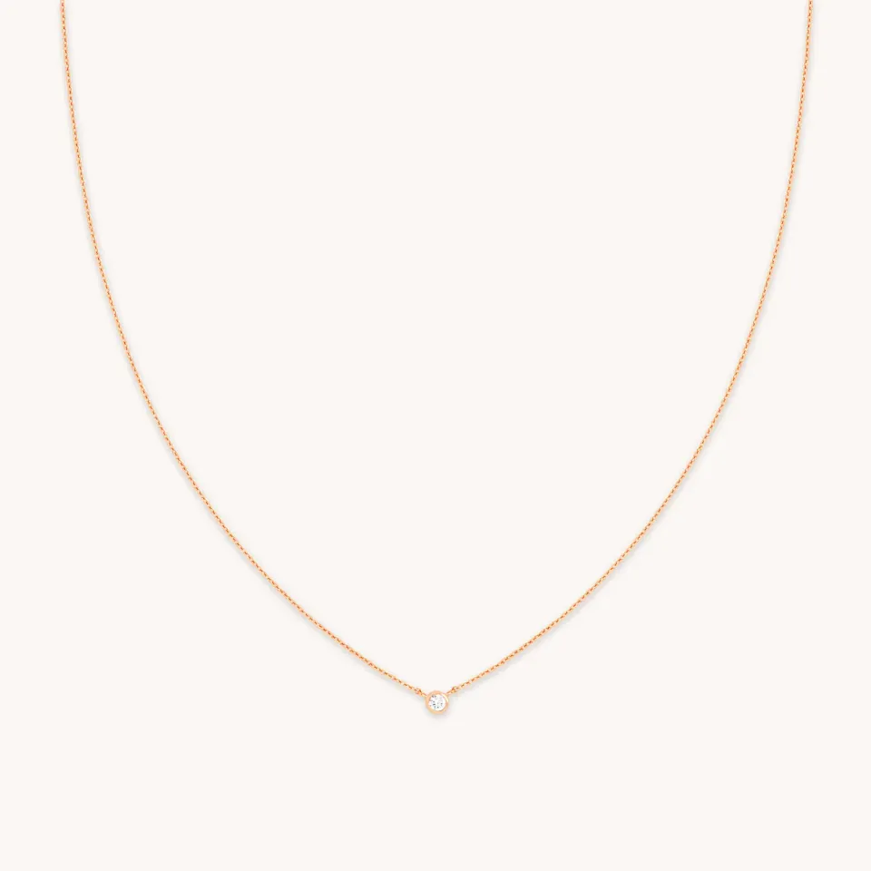 Astrid & Miyu Essential Crystal collier pendentif or rose