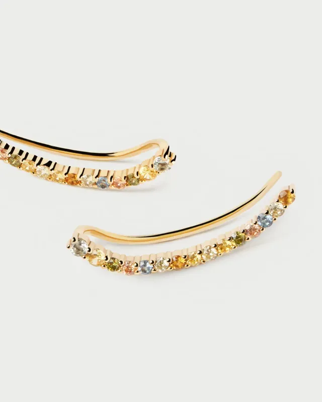 PDPAOLA Rainbow Boucles d'oreilles grimpantes