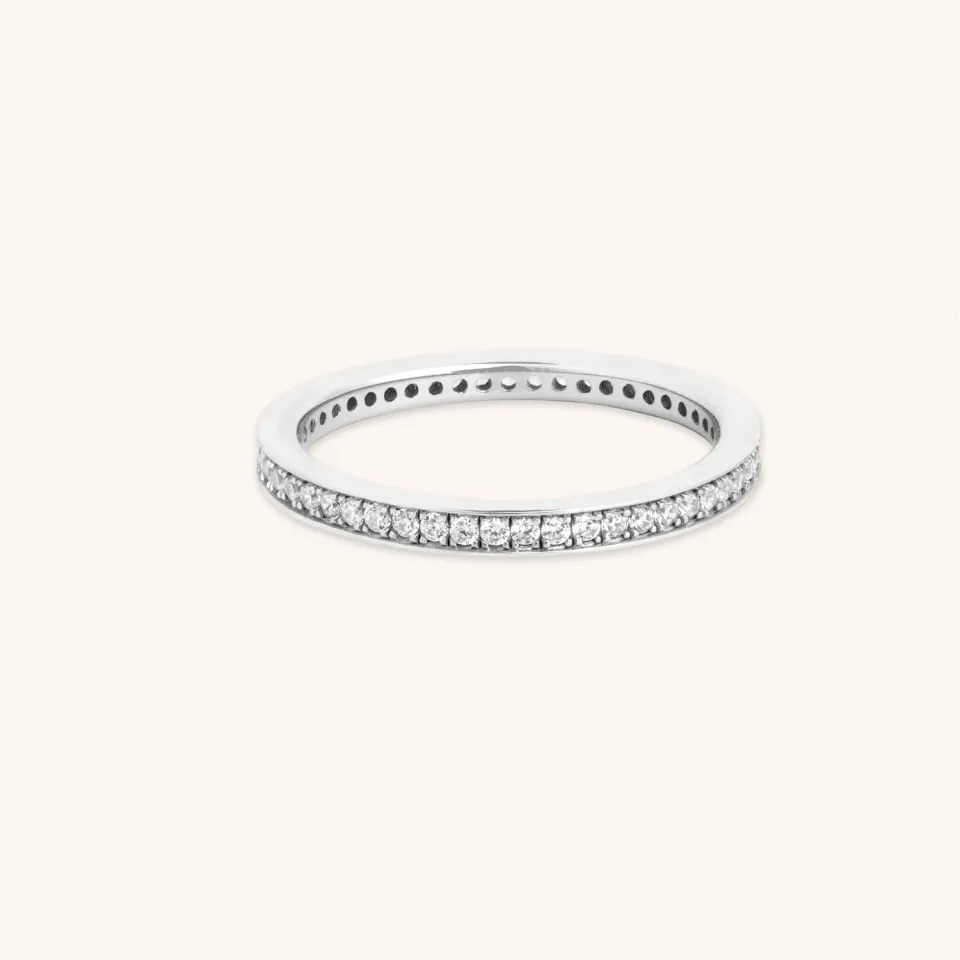 Astrid & Miyu Crystal Stacking bague cristal argenté