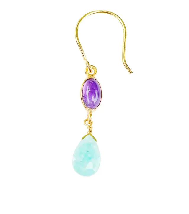 Le Fourbi de Capucine FDC159 boucles améthyste amazonite