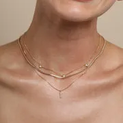 Astrid & Miyu Initial I collier pendentif pavé doré