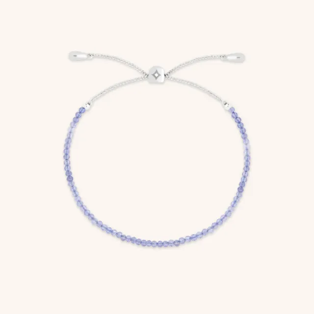 Astrid & Miyu Tanzanite December bracelet or blanc massif