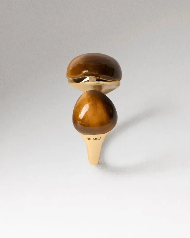 PDPAOLA Tiger Eye Gravity bague œil de tigre