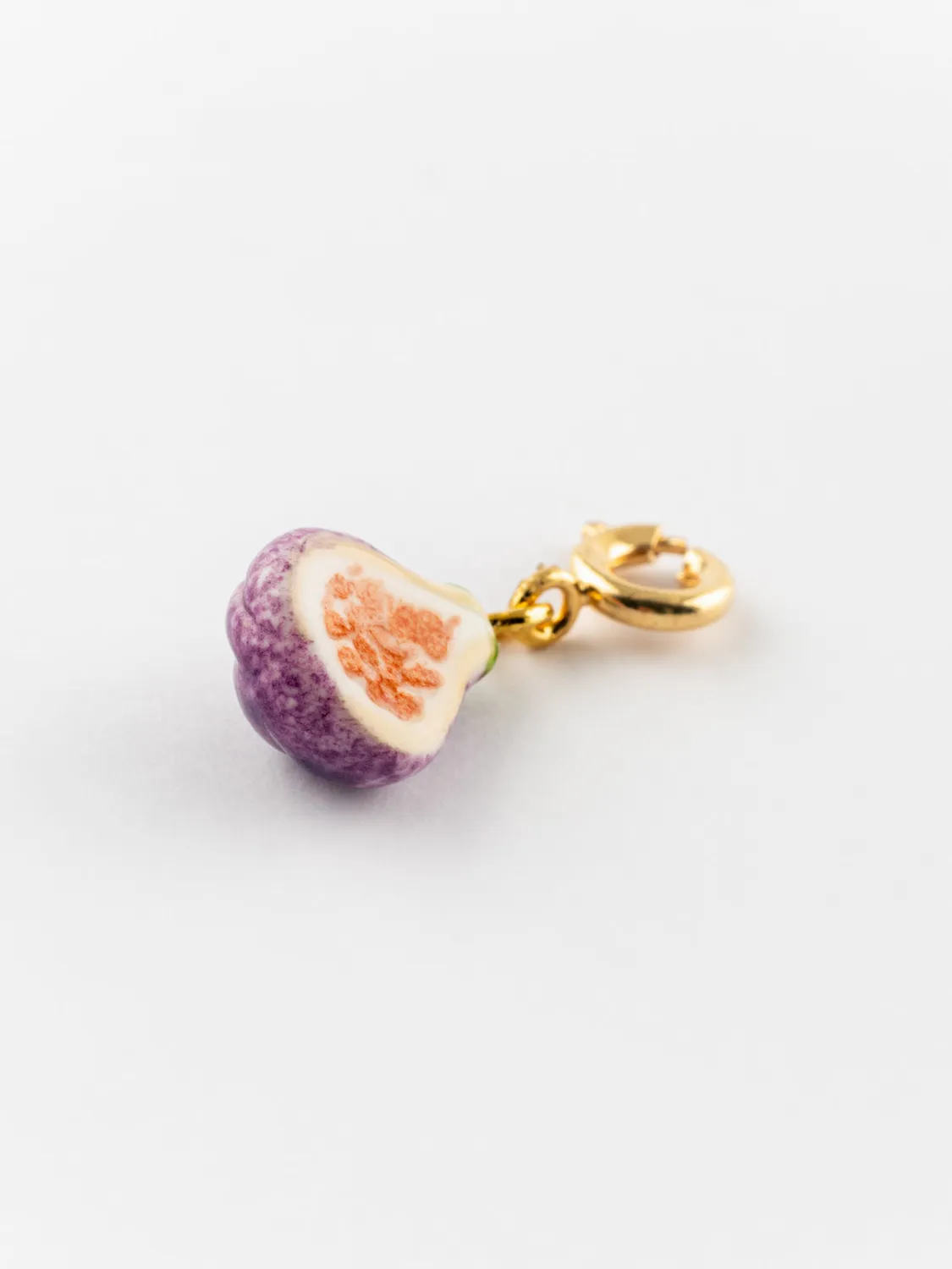 Nach Bijoux charm’s Figue porcelaine doré 1 cm