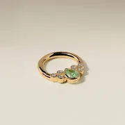 Astrid & Miyu Diamond Pear Drop Stud puces or massif