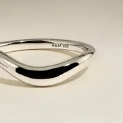 Astrid & Miyu Wave Ring bague argent effet vague