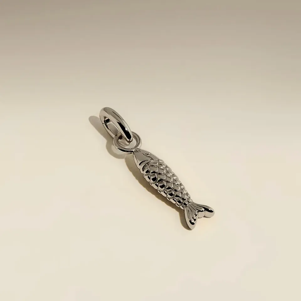Astrid & Miyu Fish Clip Charm breloque argent
