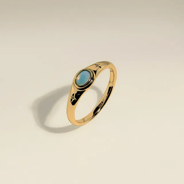 Astrid & Miyu Cosmic Opal bague cocktail opale