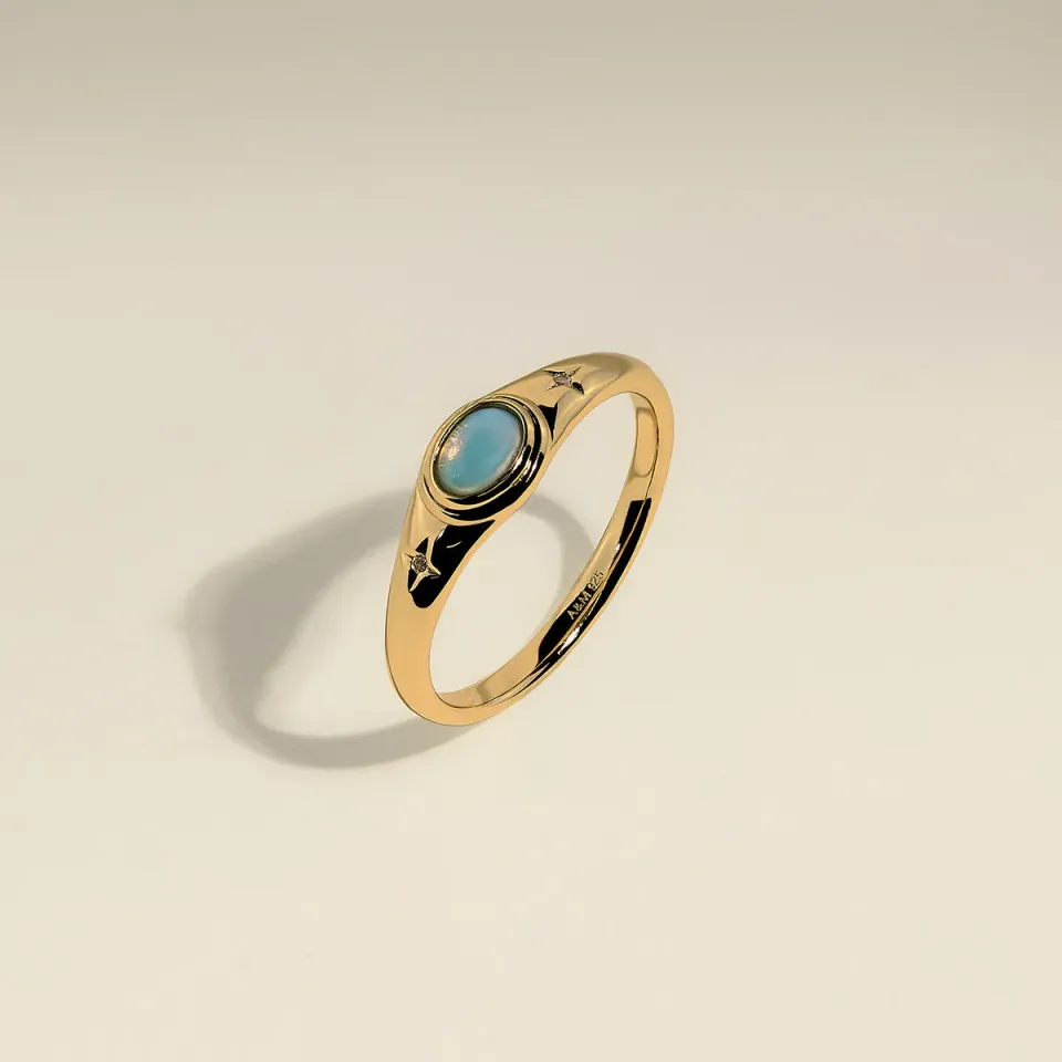 Astrid & Miyu Cosmic Opal bague cocktail opale