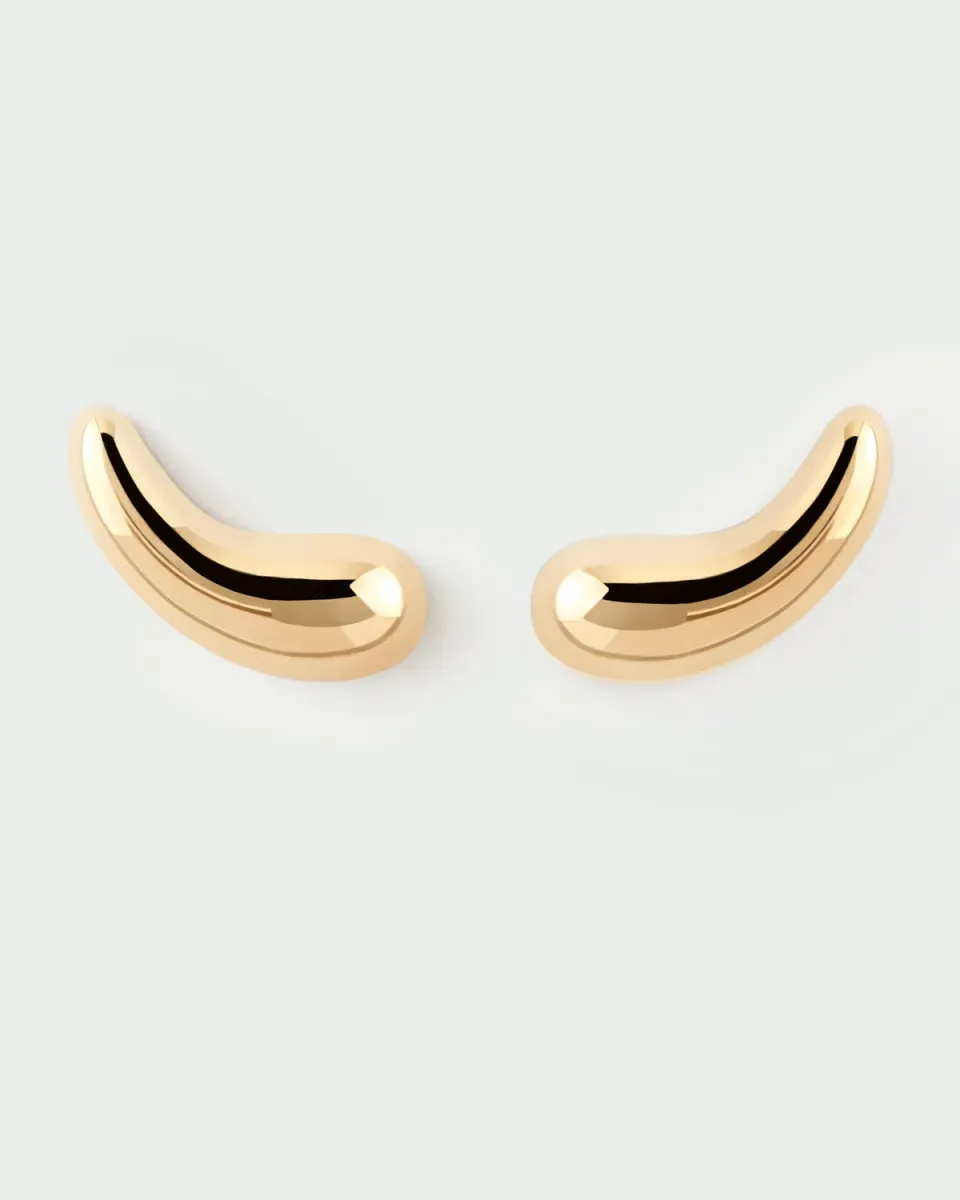 PDPAOLA Aqua boucles d’oreilles plaqué or 22 mm