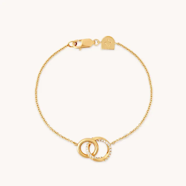Astrid & Miyu Orbit Crystal bracelet cristal doré