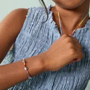 Astrid & Miyu Rainbow Junior bracelet or blanc 9 carats