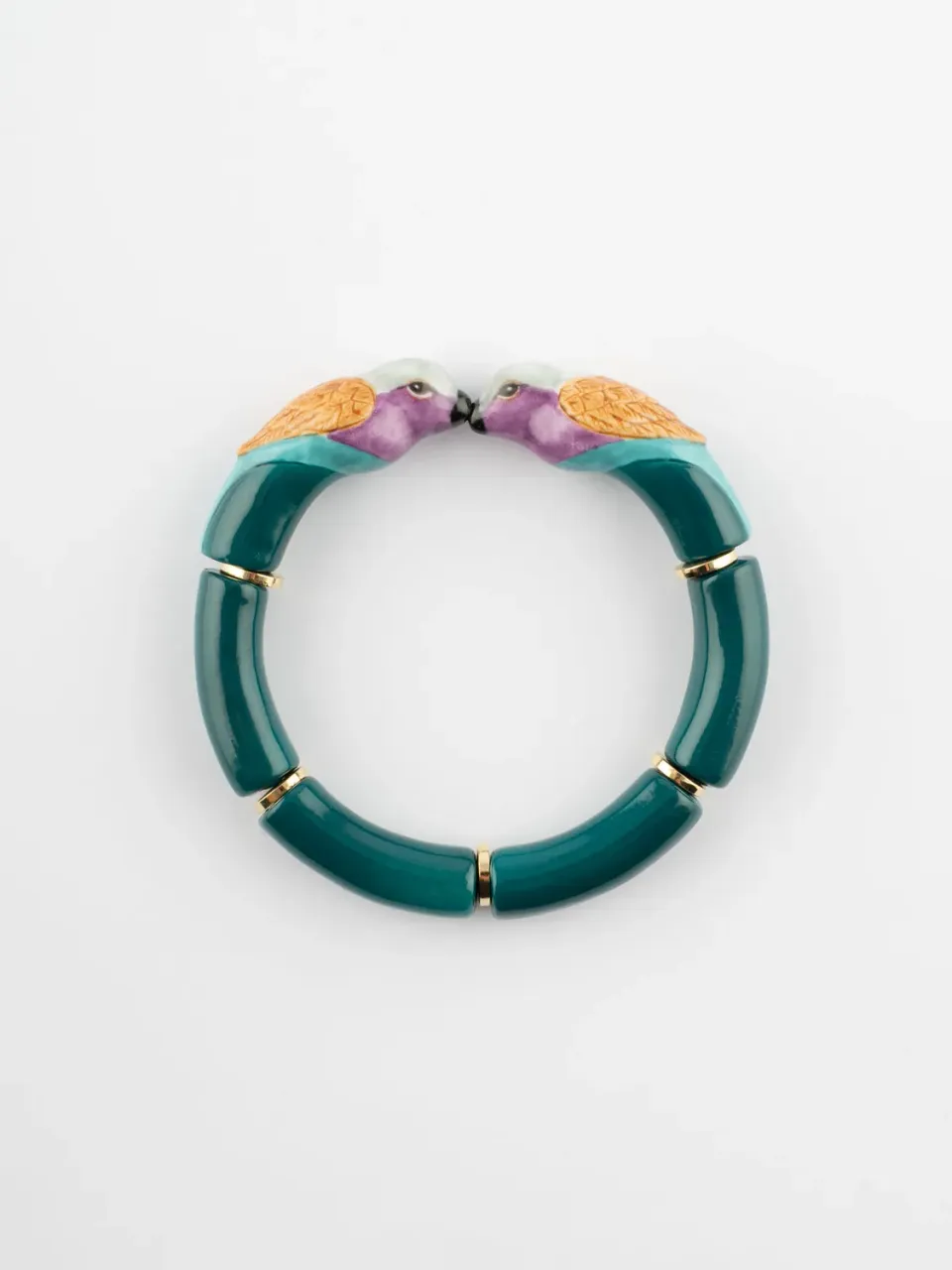 Nach Bijoux bracelet bisou oiseaux porcelaine élastique
