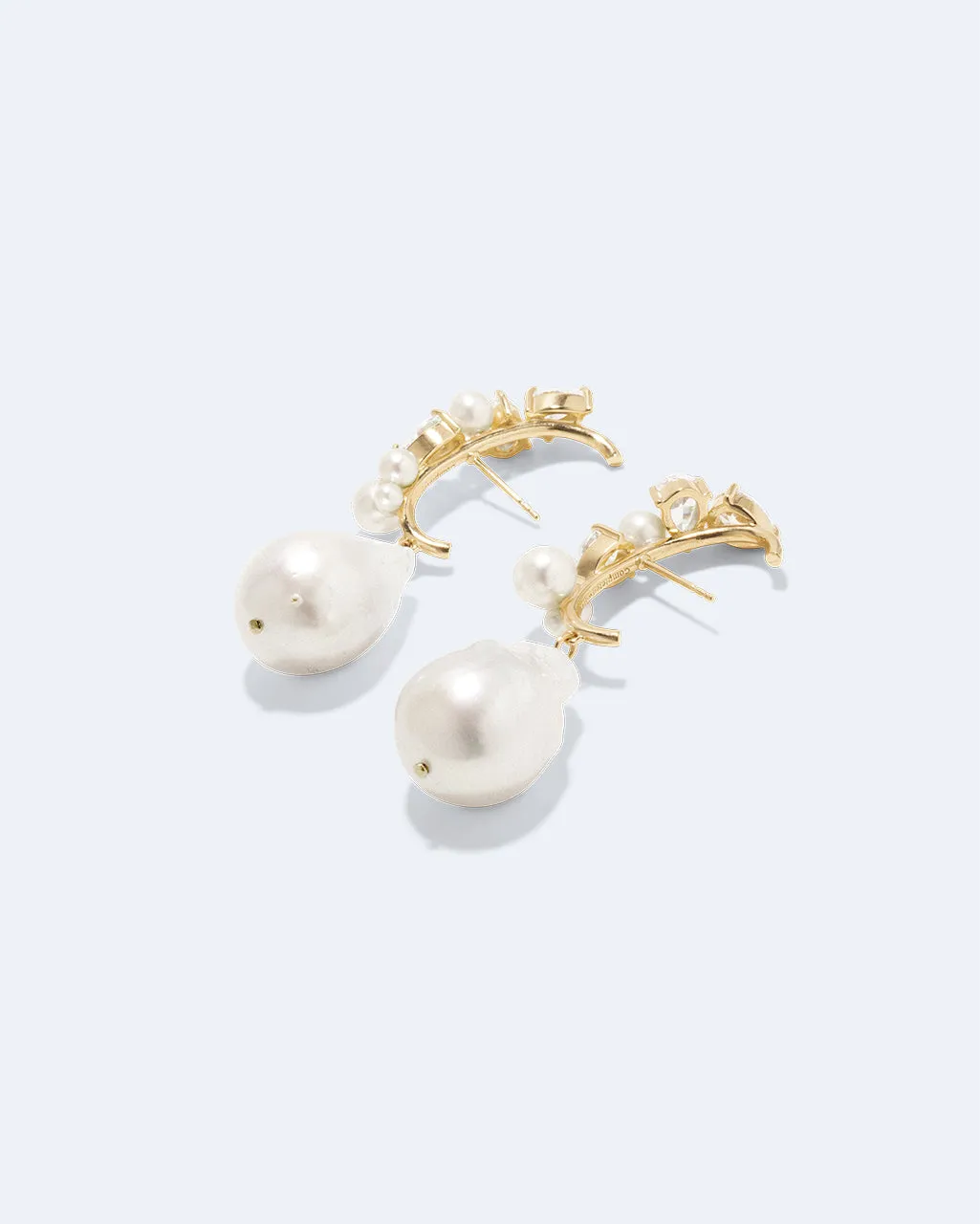 Completedworks Eze-eh boucles d'oreilles perle topaze vermeil