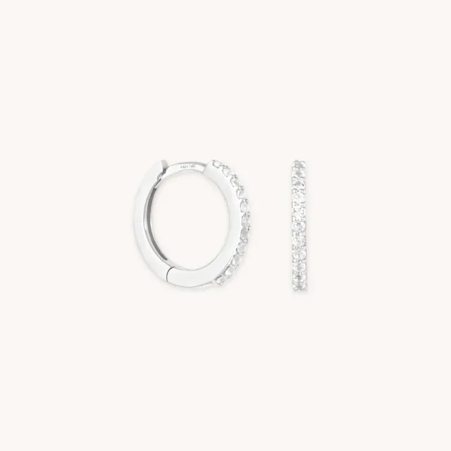 Astrid & Miyu Topaz Hoops créoles topaze or blanc massif