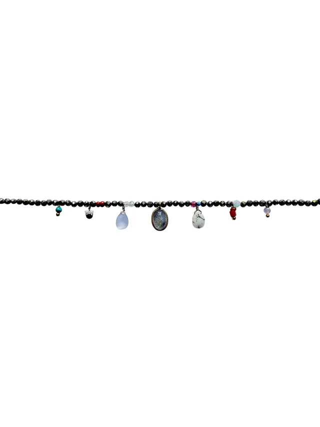 Le Fourbi de Capucine FDC157 bracelet pyrite calcédoine