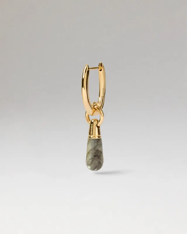 PDPAOLA Jupiter mono boucle pendante labradorite 33 mm