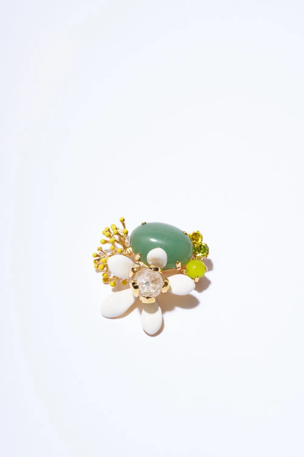 Philippe Ferrandis Neroli petite broche fleur blanche 4,5 cm