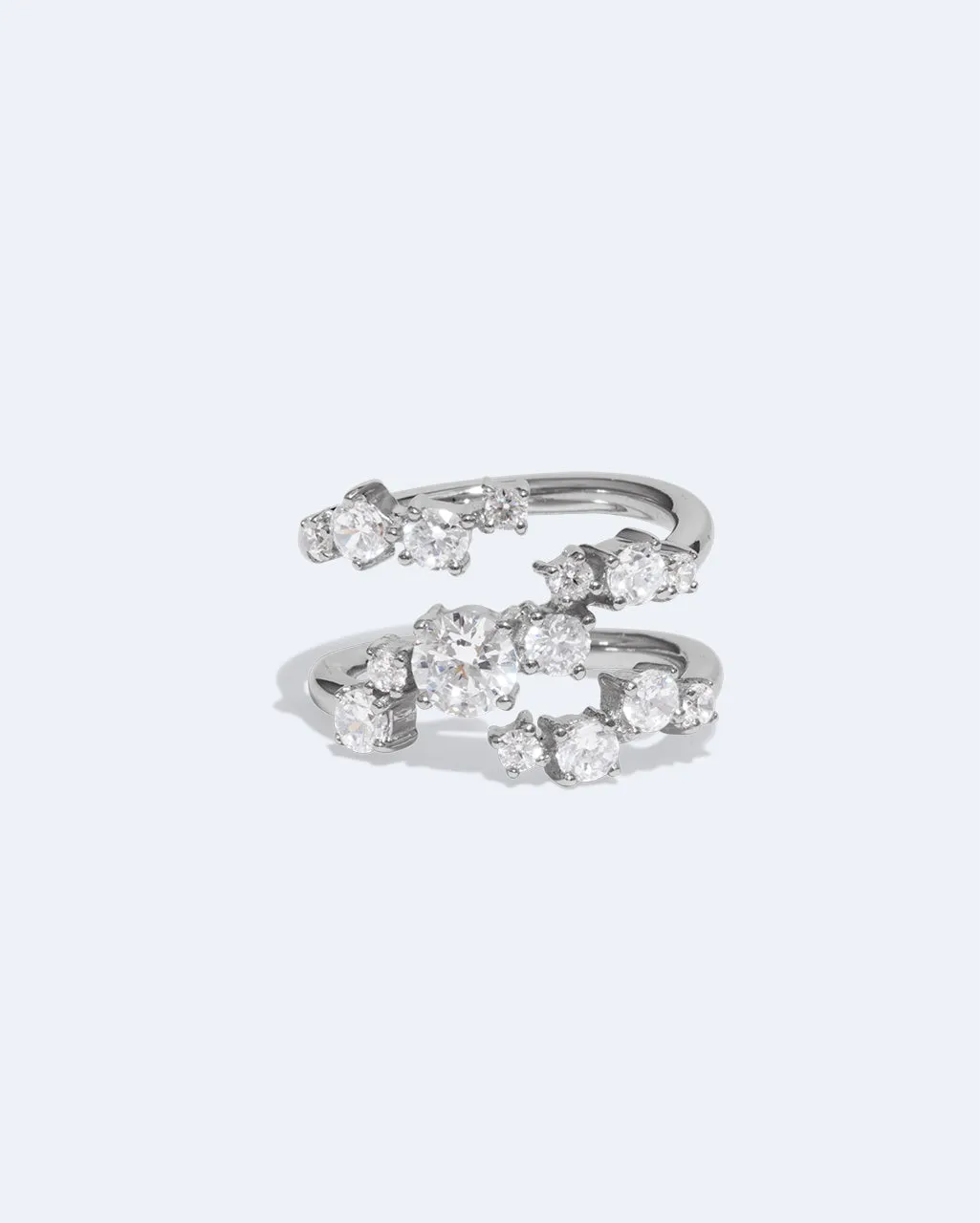 Completedworks Time Is Layered In Ice bague argent zirconia