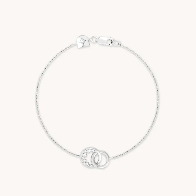 Astrid & Miyu Orbit Crystal bracelet argent pendentif