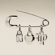 Astrid & Miyu Charm Pin broche argent breloques