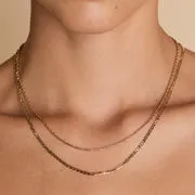 Astrid & Miyu Illusion Double Chain collier doré double