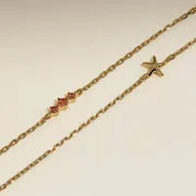 Astrid & Miyu Starfish Double Chain bracelet or