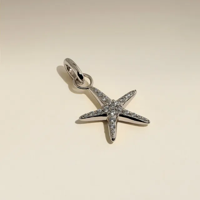 Astrid & Miyu Starfish breloque clip argent mer