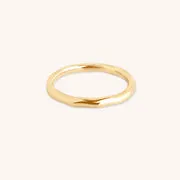 Astrid & Miyu Molten Band bague anneau or blanc fondu