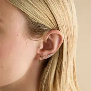 Astrid & Miyu Double Marquise piercing cristal platine